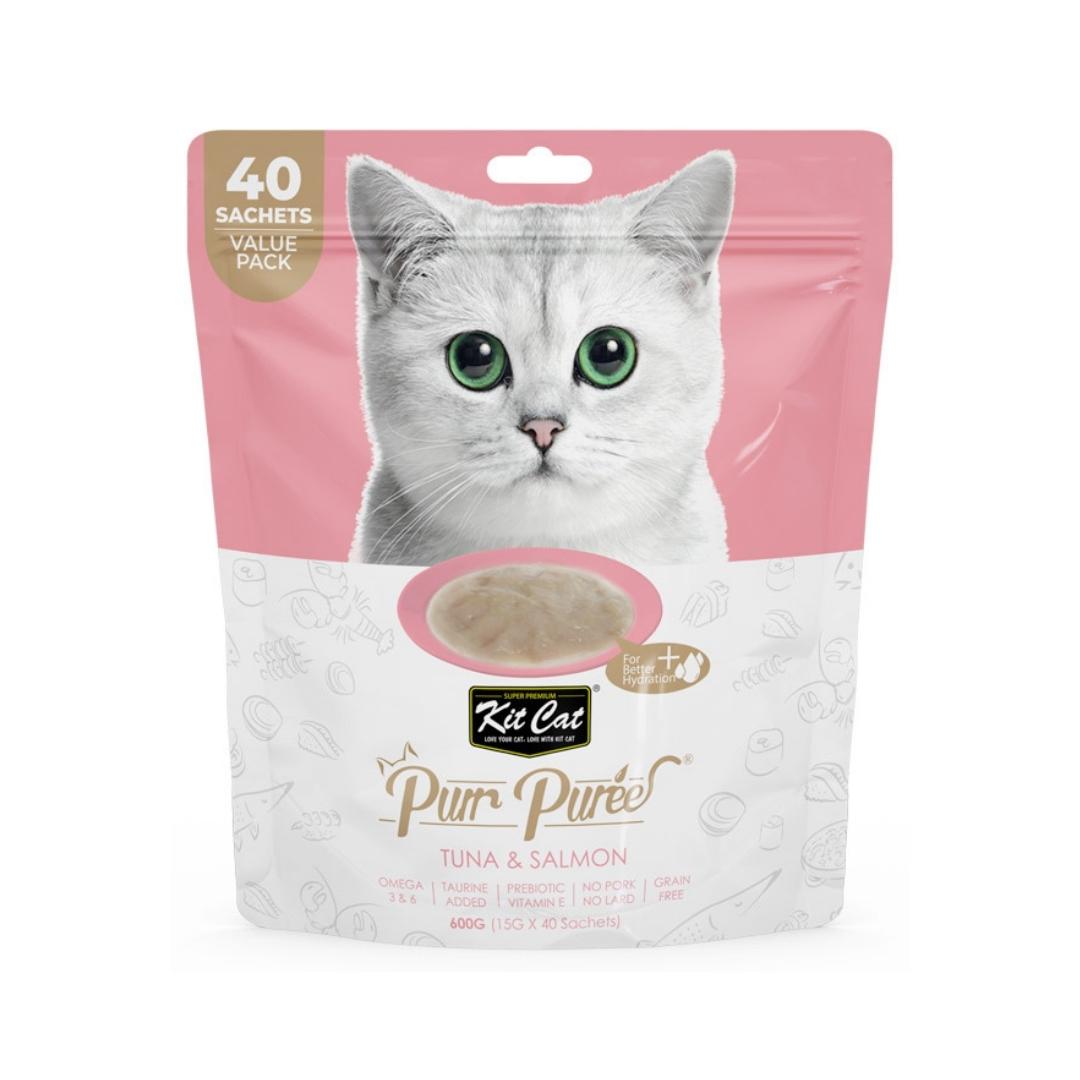 Kitcat Purr Puree Tuna And Salmon Value Pack Petz.ae Dubai Pet Store