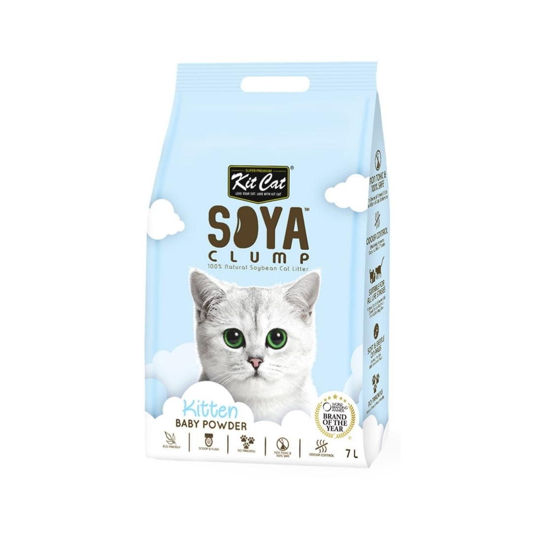 Kit Cat Soybean Litter Soya Clump Kitten Baby Powder 7L Petz.ae Dubai Pet Store