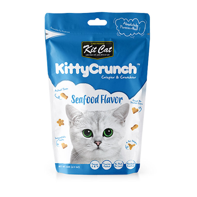 Kit Cat Kitty Crunch Seafood Flavor 60g Dubai Petz.ae